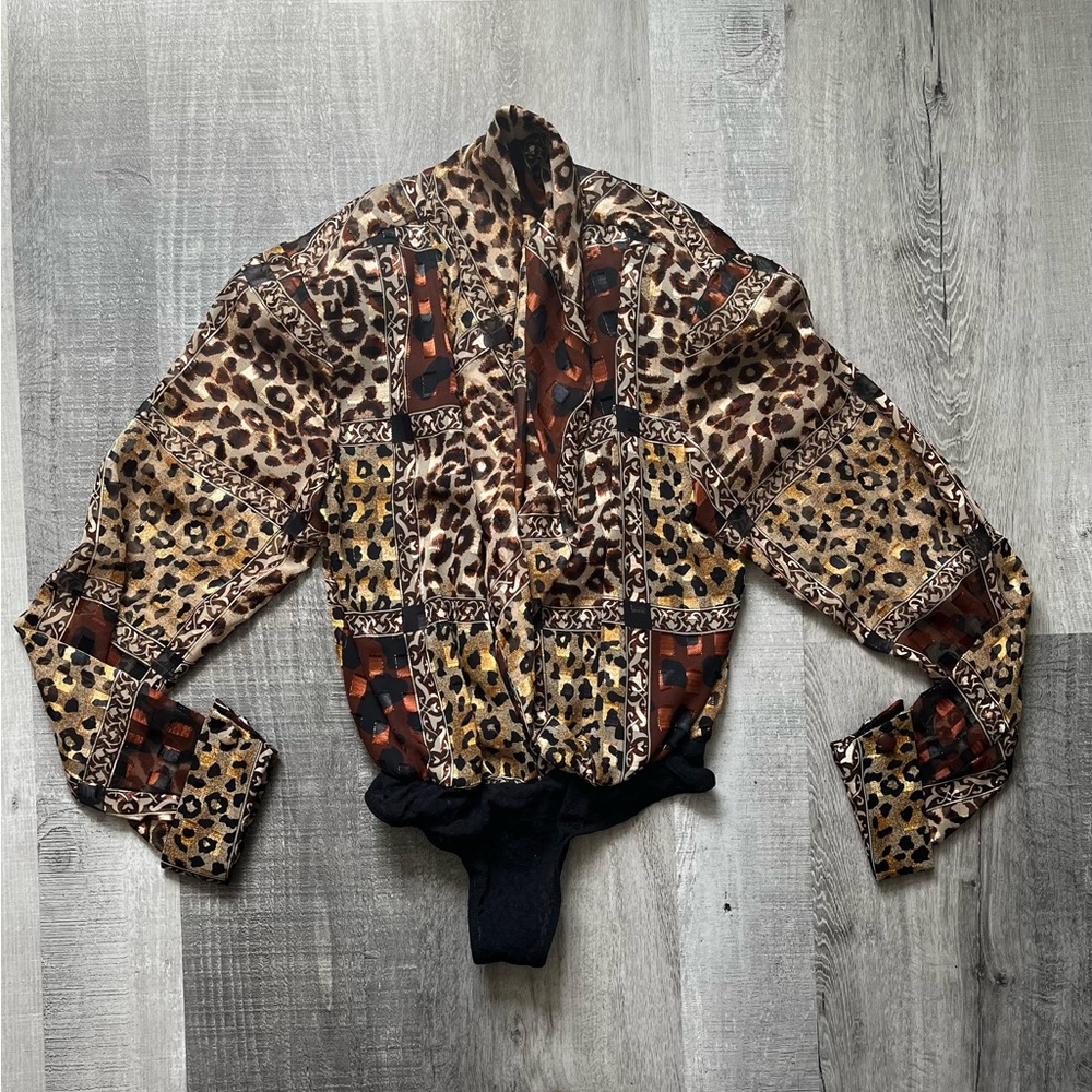 Vintage RARE 1980's Cache Bodysuit Size 6 - Picture 3 of 4